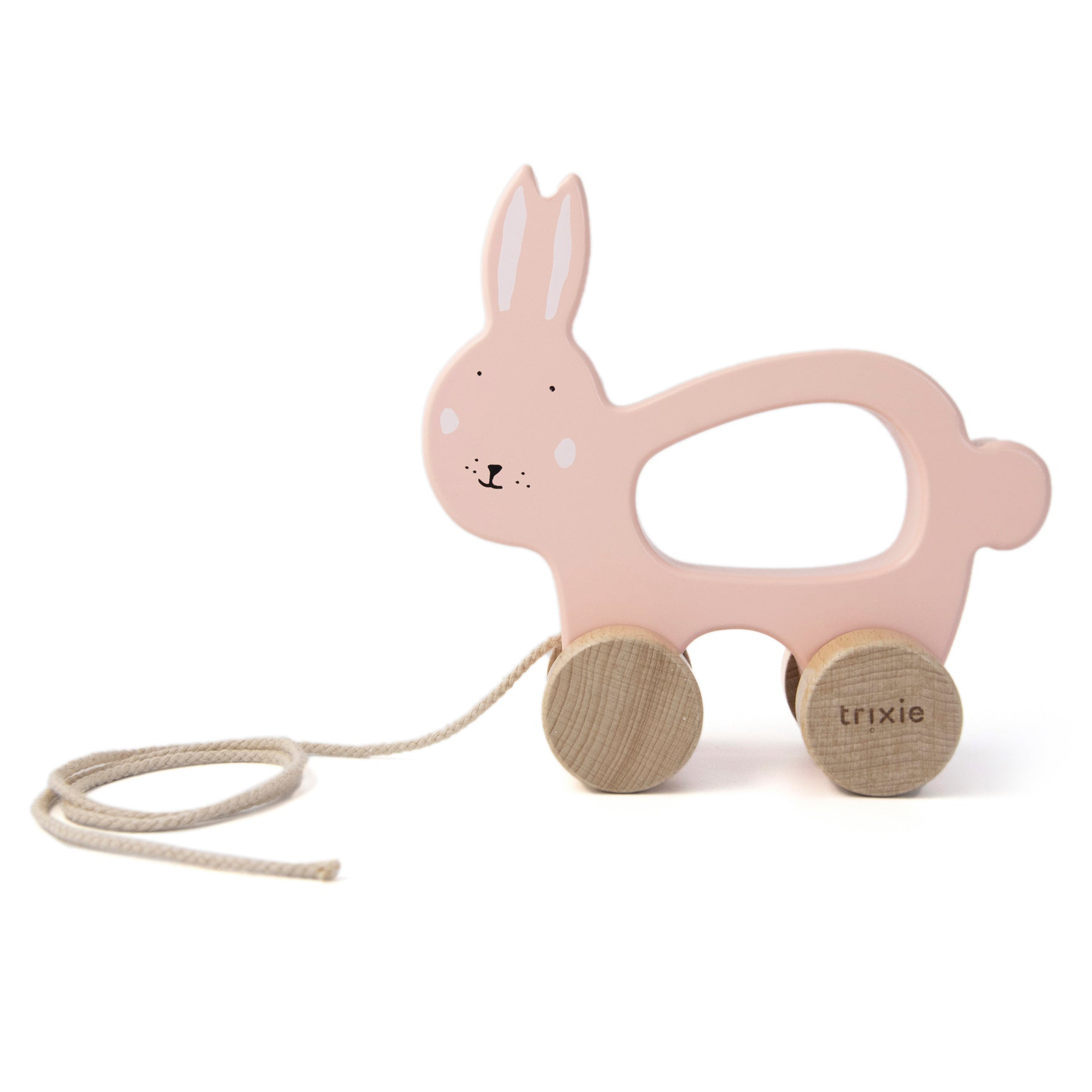Trixie Wooden Pull Along Toy Mrs. Rabbit