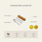 Citron Stainless Steel Brick Cutlery Set with Case