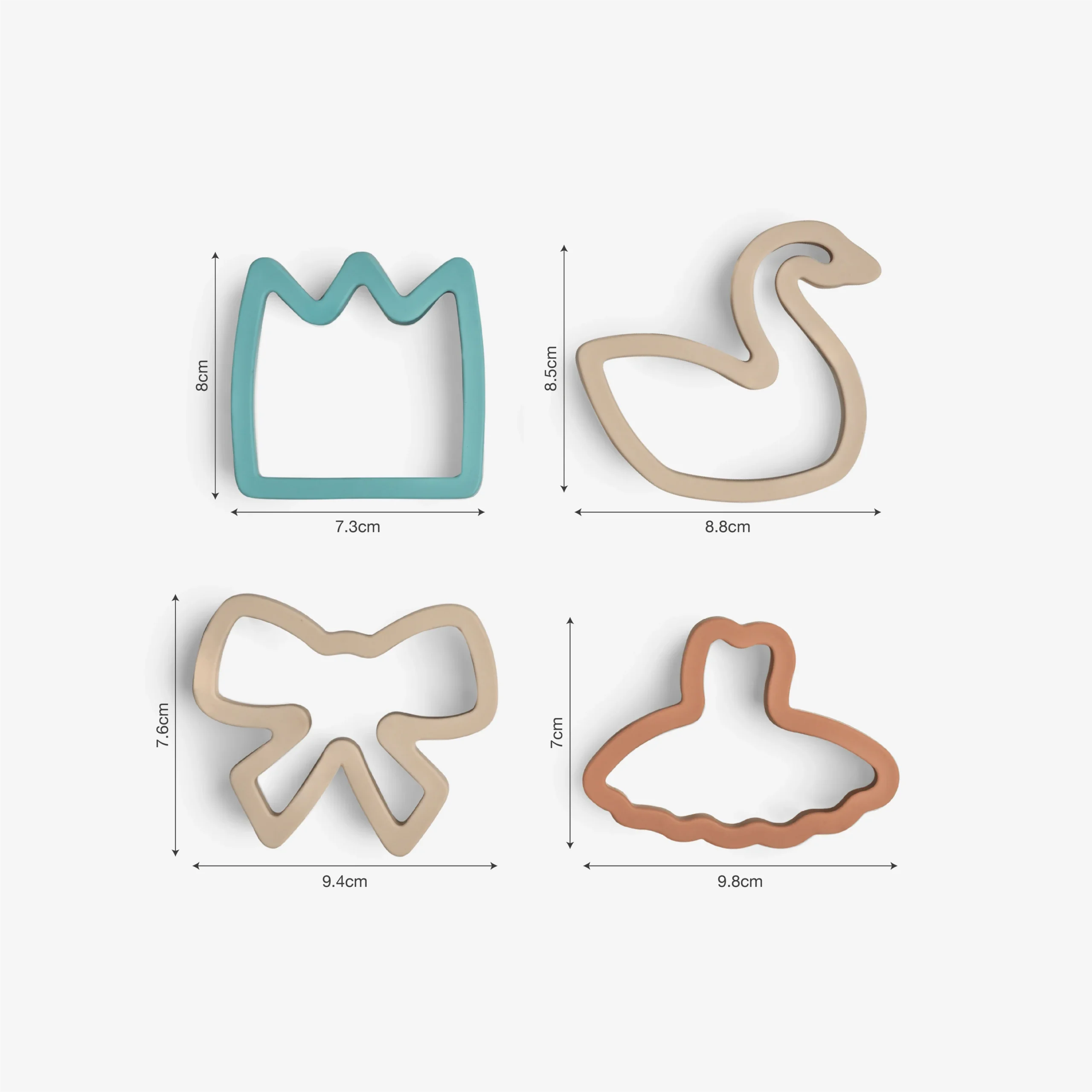 Citron Ballerina Sandwich Cutters Set of 4