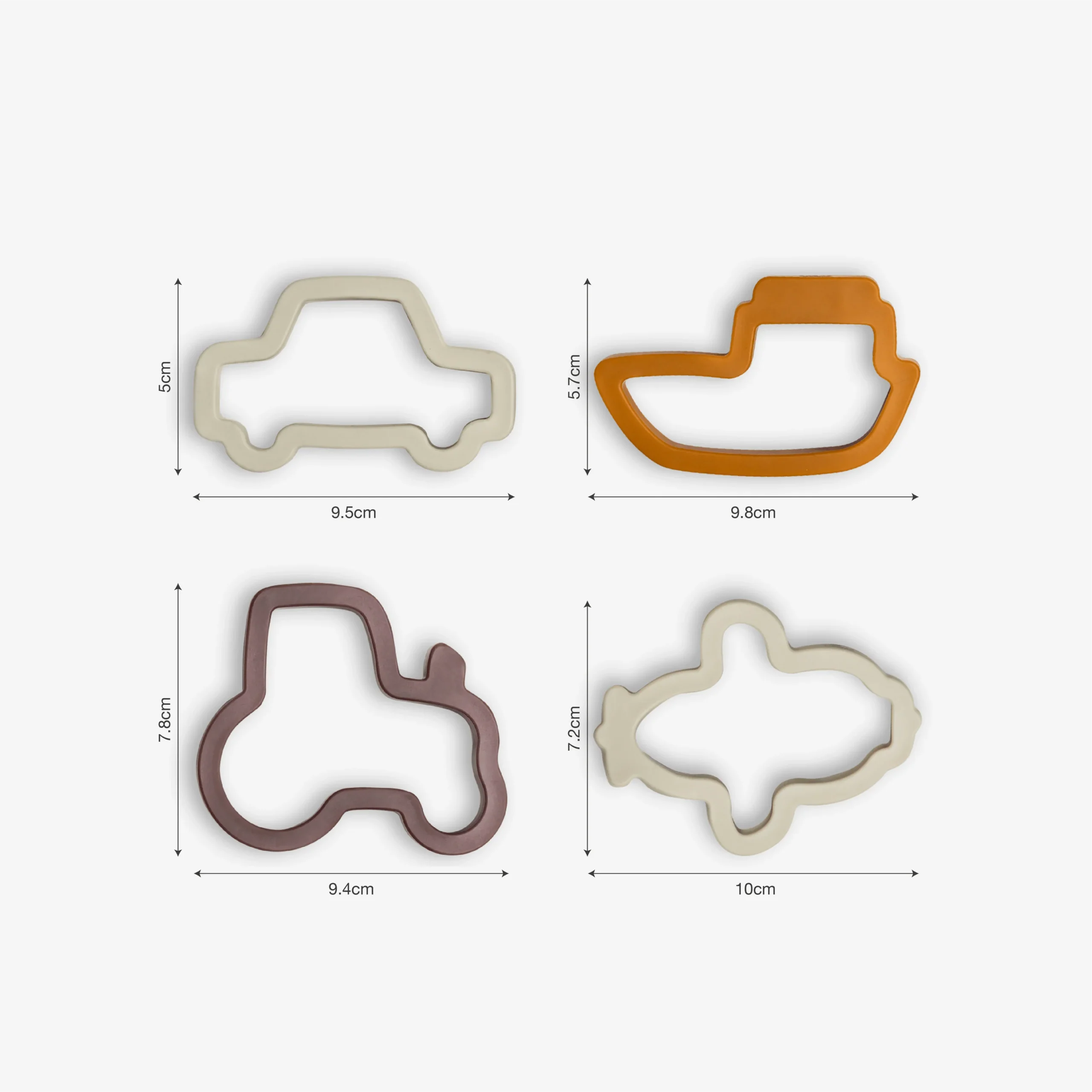 Citron Vehicles Sandwich Cutters Set of 4