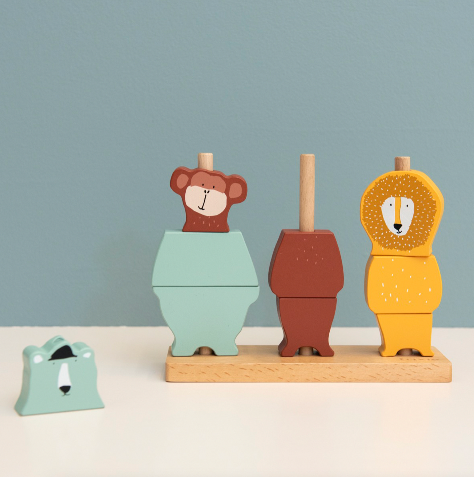 Trixie Wooden Animal Puzzle Stacker