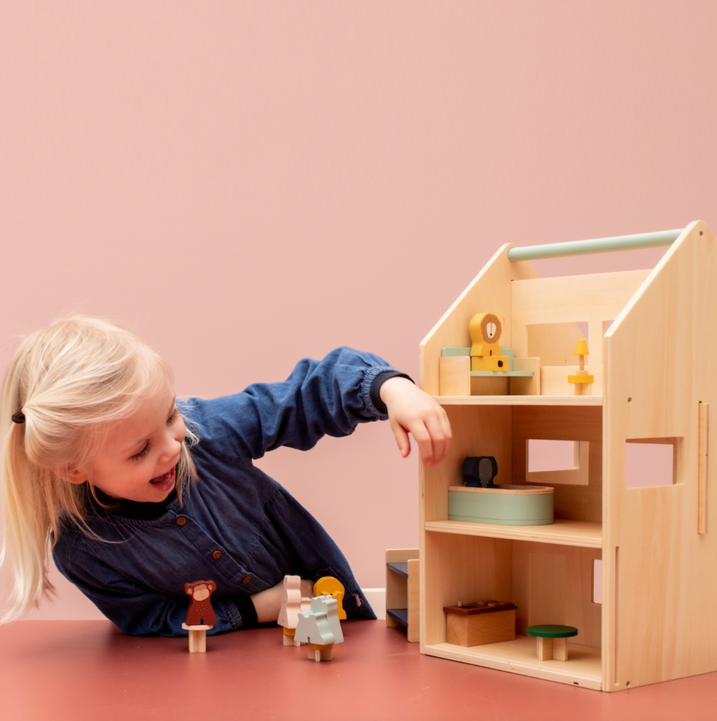 Trixie Wooden Play House with Accessories
