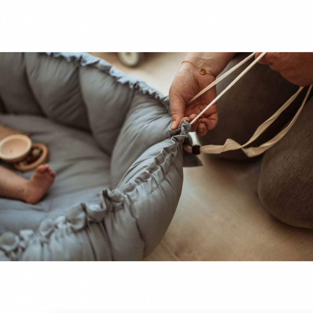 Play & Go Bloom Organic Babymat Dusty Blue