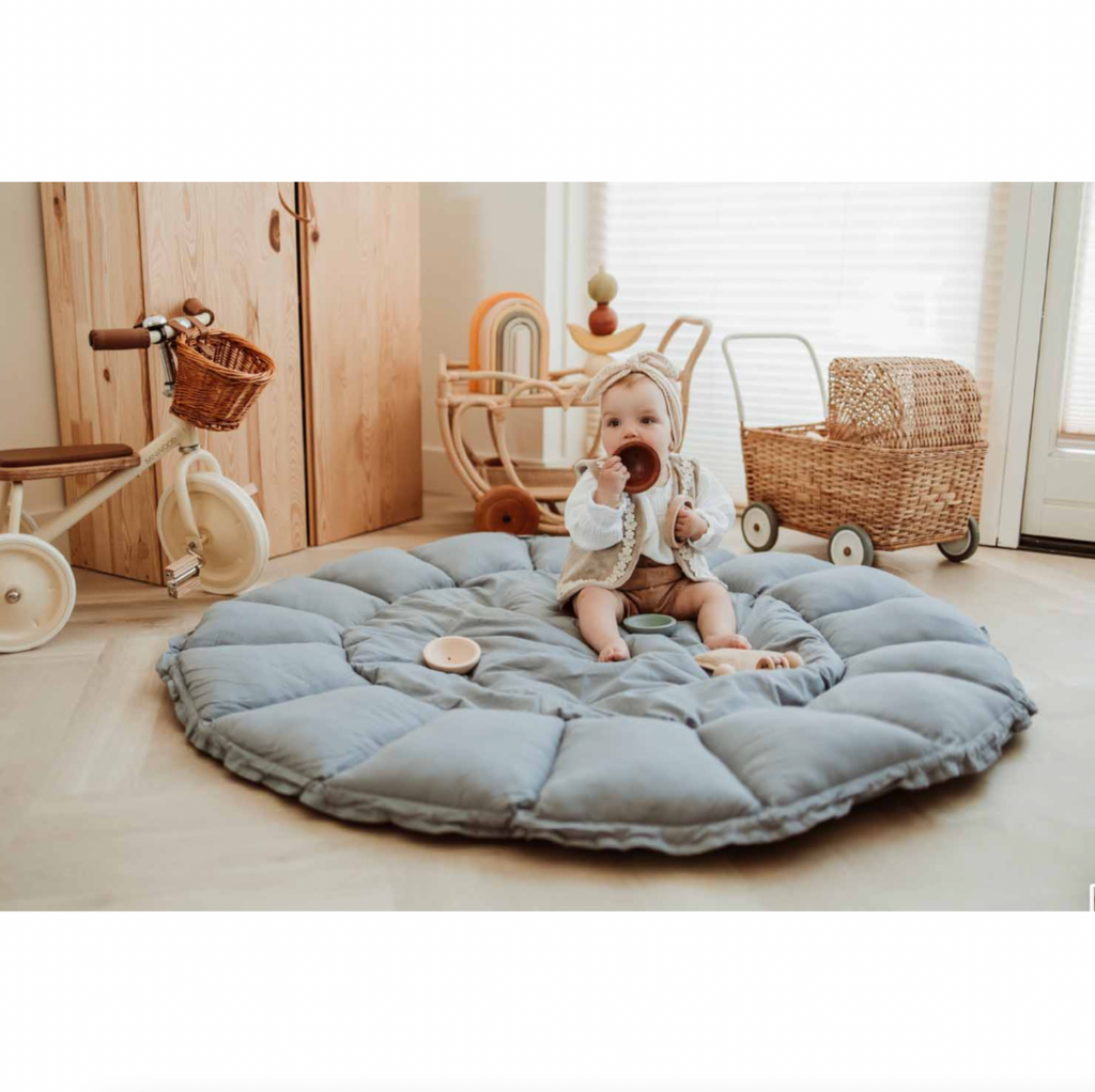 Play & Go Bloom Organic Babymat Dusty Blue