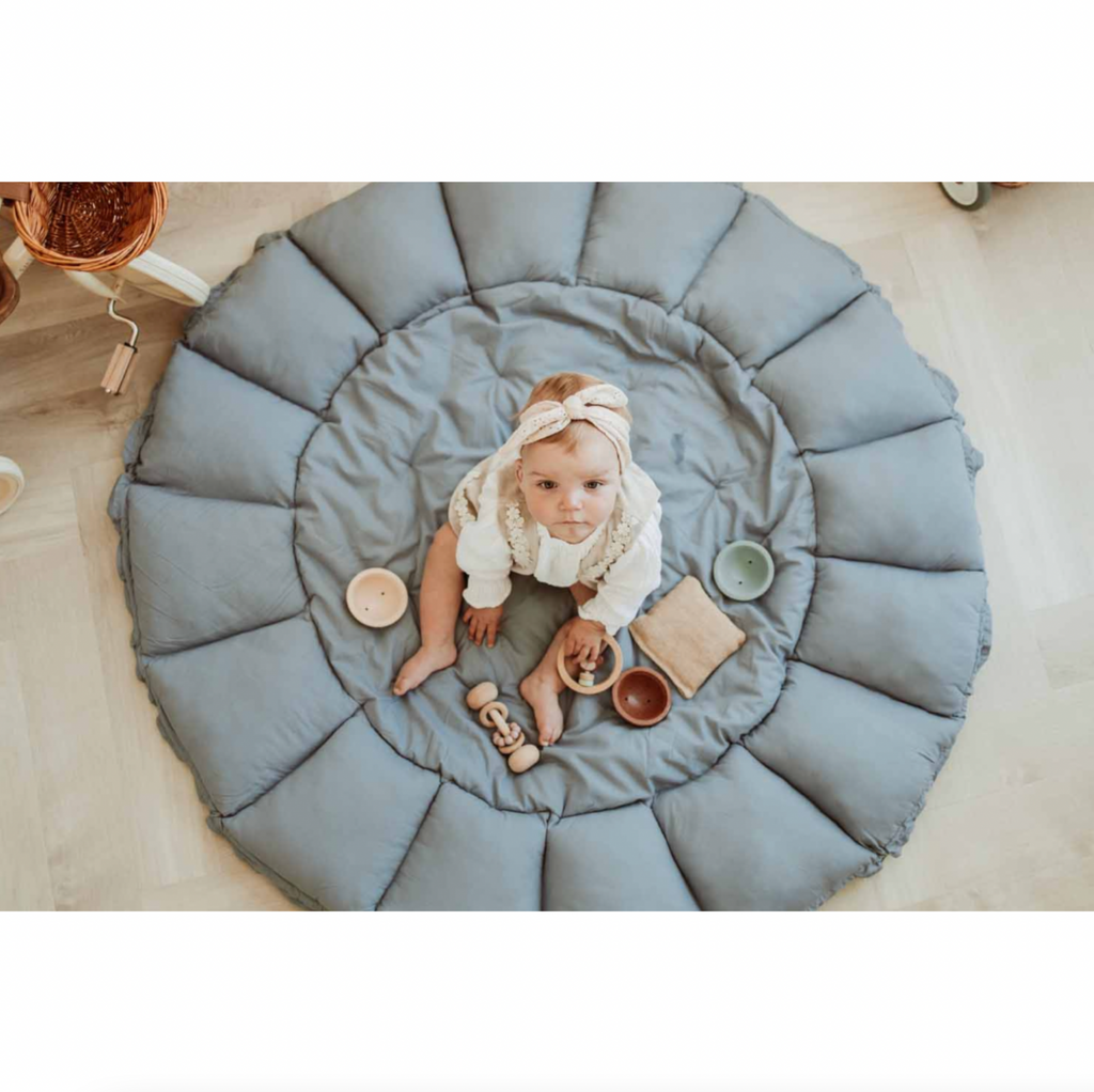 Play & Go Bloom Organic Babymat Dusty Blue