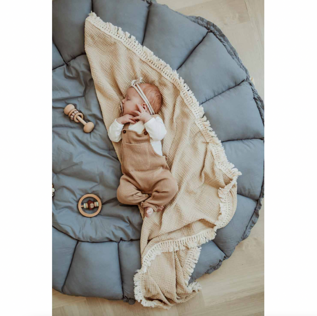 Play & Go Bloom Organic Babymat Dusty Blue
