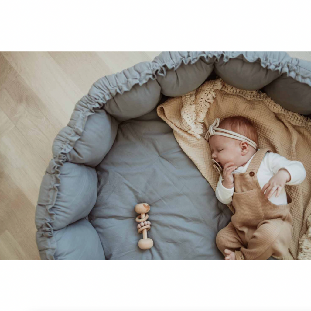Play & Go Bloom Organic Babymat Dusty Blue