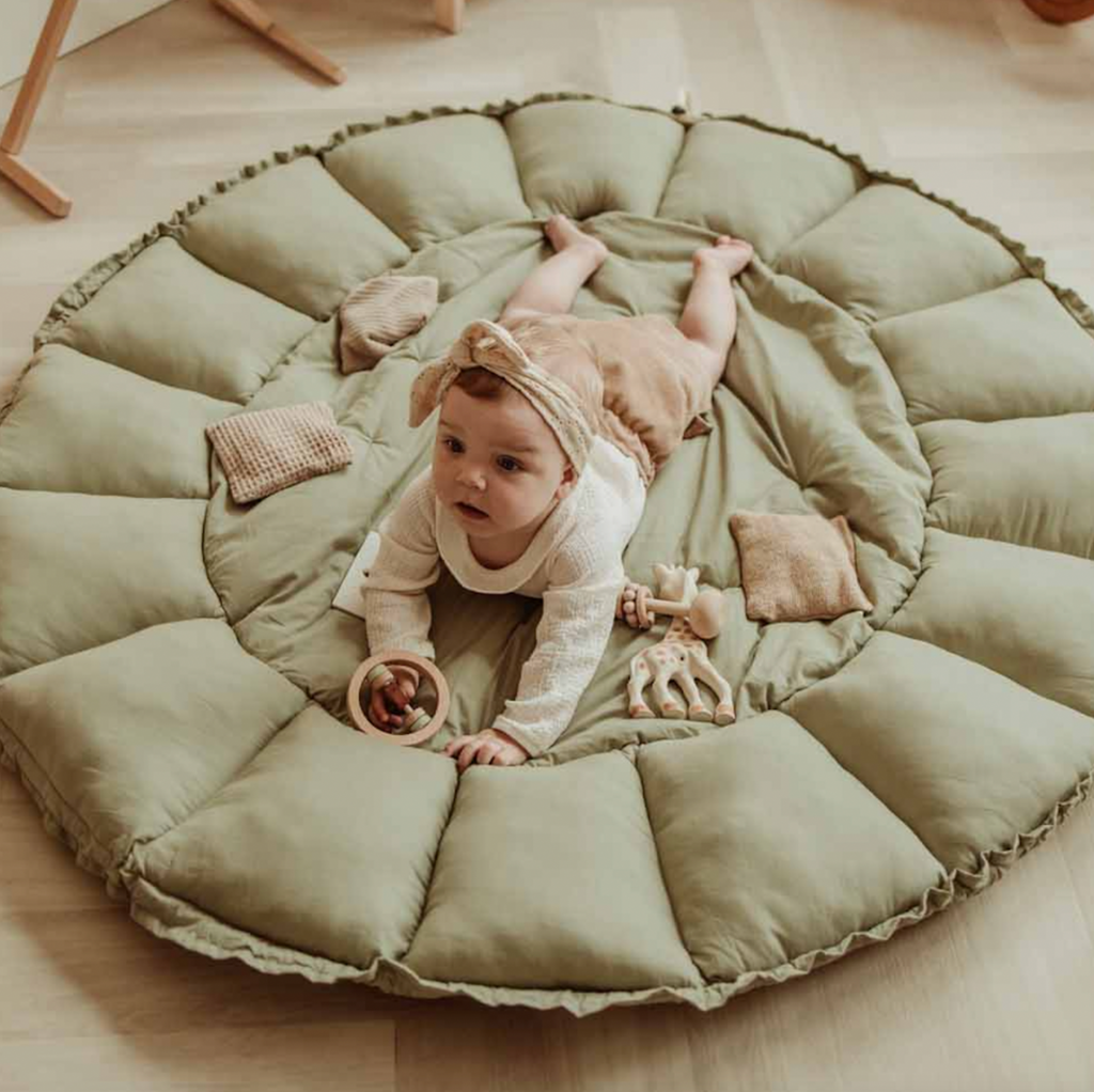 Play & Go Bloom Organic Babymat Dusty Blue