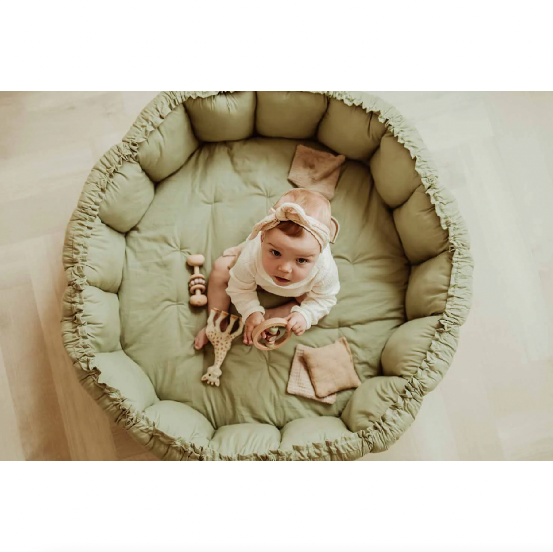 Play & Go Bloom Organic Babymat Dusty Blue