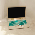 Larisa and Pumpkin Wooden Chalkboard Laptop
