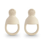Mushie Silicone Fresh Food Feeder 2 Pack Shifting Sand