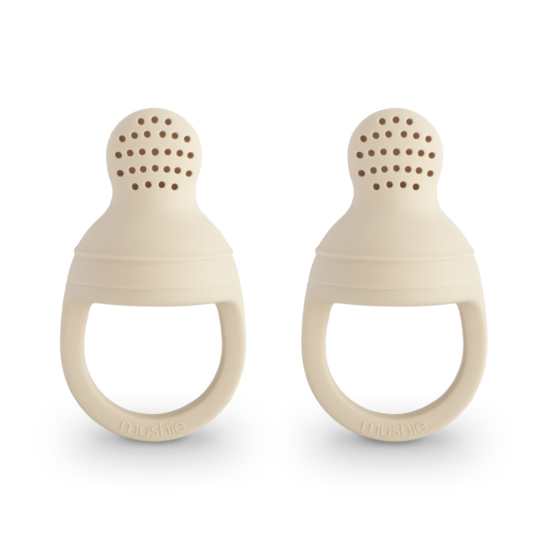 Mushie Silicone Fresh Food Feeder 2 Pack Shifting Sand