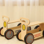 DriveMe Wood Ambulance Baby Walker Ride-On