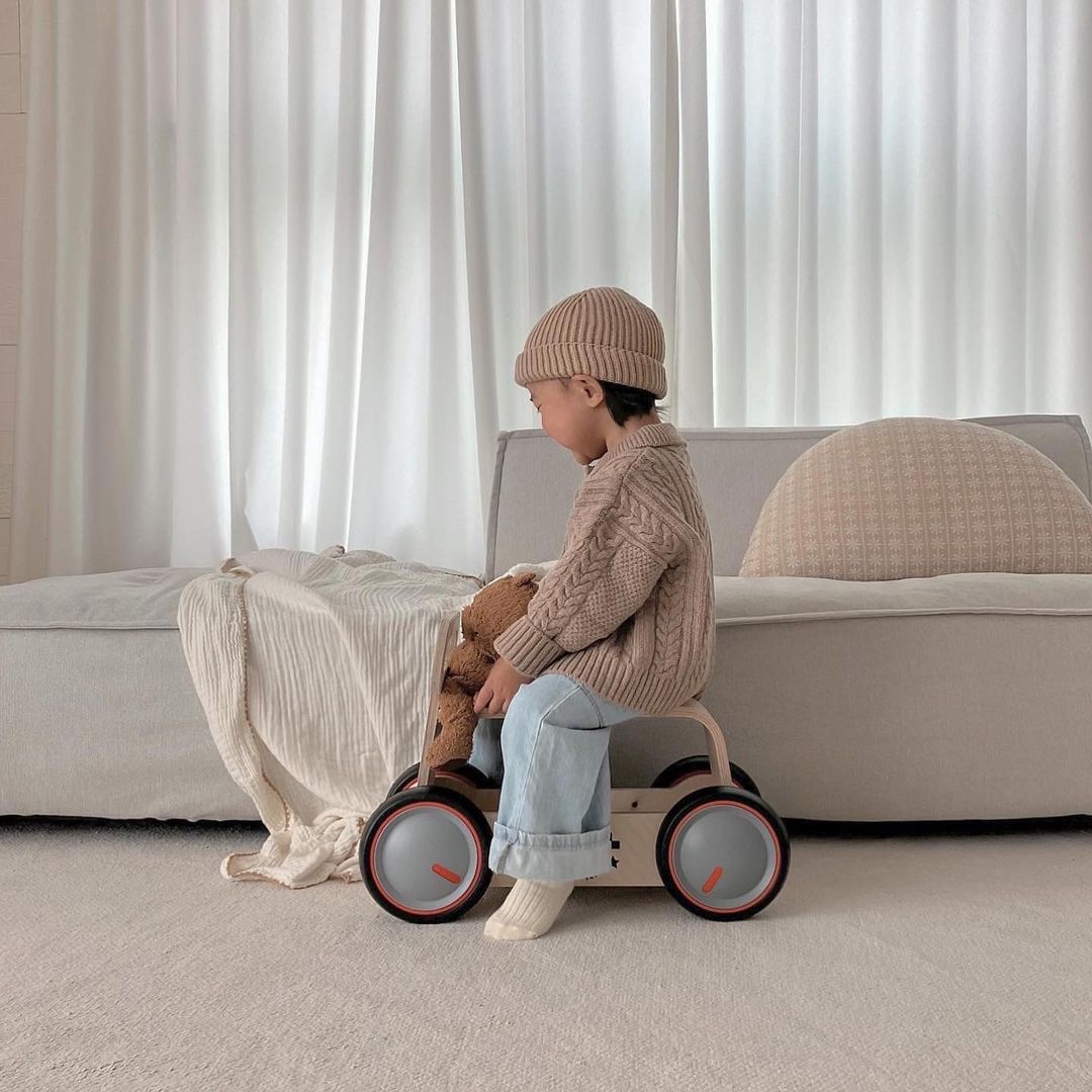 MamaToyz DriveMe Wood Baby Walker & Ride-On