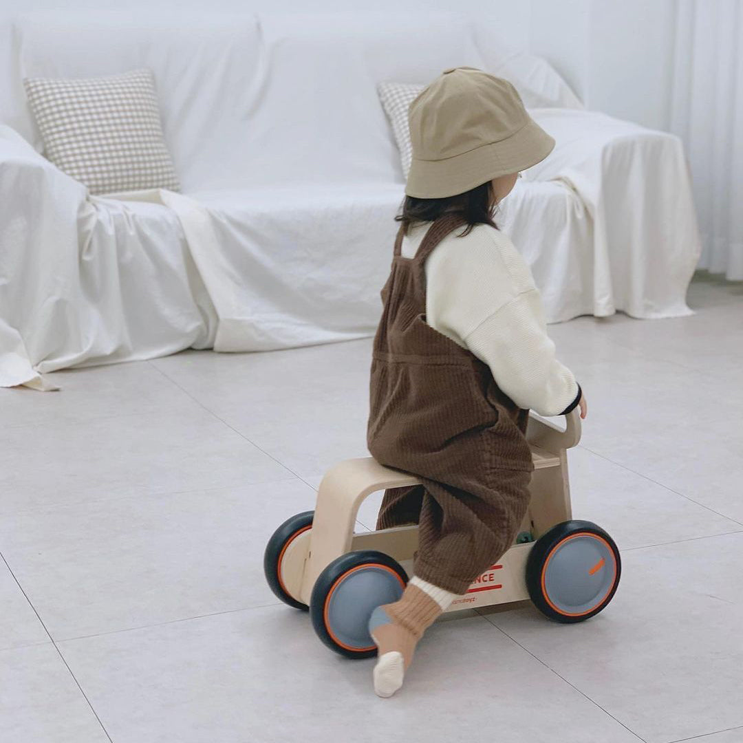 DriveMe Wood Ambulance Baby Walker Ride-On