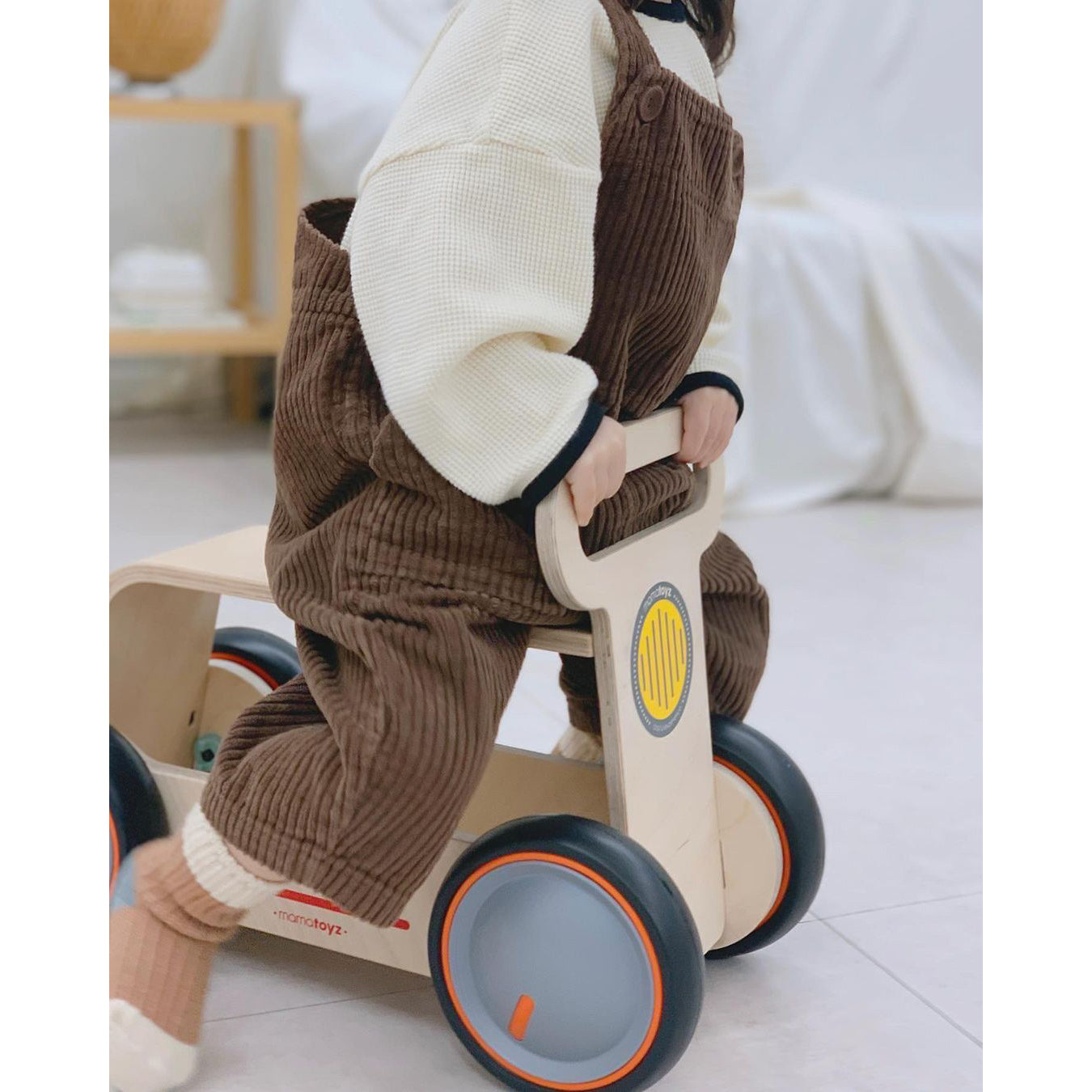 DriveMe Wood Ambulance Baby Walker Ride-On