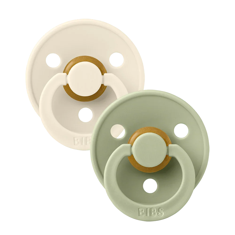 BIBS Colour Pacifiers 2 Pack Ivory/Sage