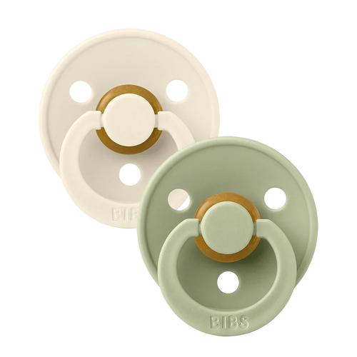 BIBS Colour Pacifiers 2 Pack Ivory/Sage