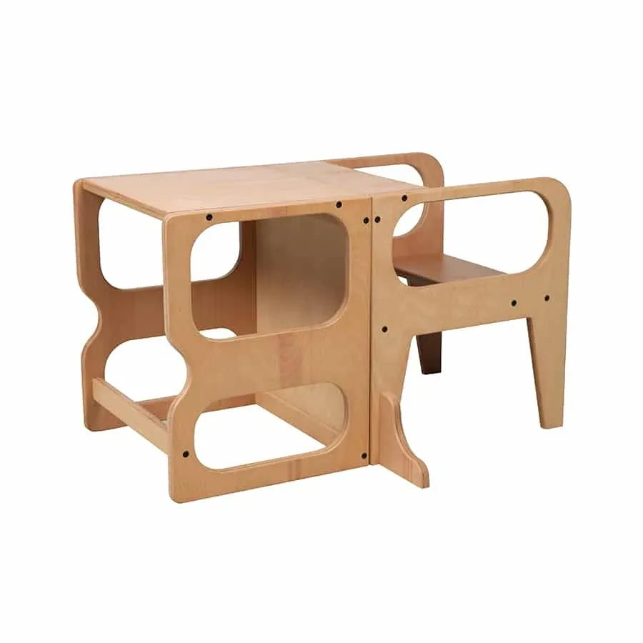 3 in 1 Convertible Learning Tower Natural Beech Wood