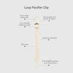 BIBS Pacifier Clip Loop Blush