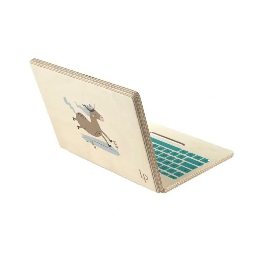 Larisa and Pumpkin Wooden Chalkboard Laptop
