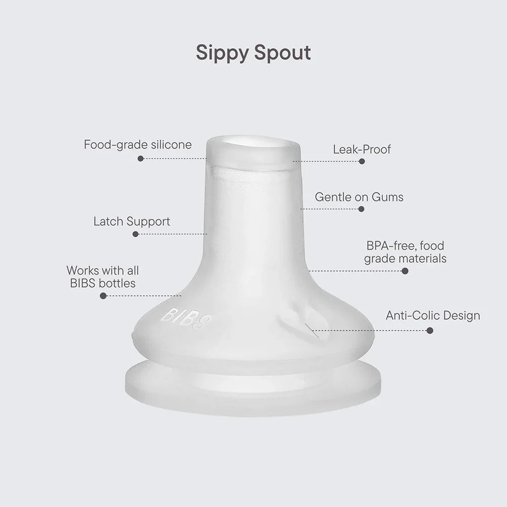 BIBS Bottle Silicone Spout Nipple 2 Pack
