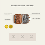 Citron Tiger Insulated Square Lunch Bag