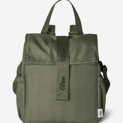 Citron Olive Green Insulated Rollup Lunch Bag