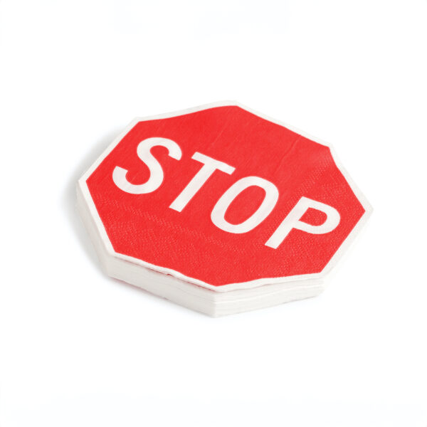 En Folie Stop Sign Napkins (x16)