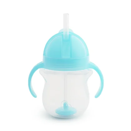 Munchkin Any Angle Weighted Straw Trainer Cup Blue
