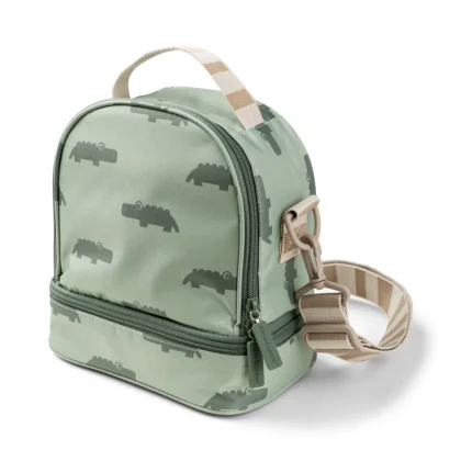 Done By Deer Kids Insulated Lunch Bag Croco Green