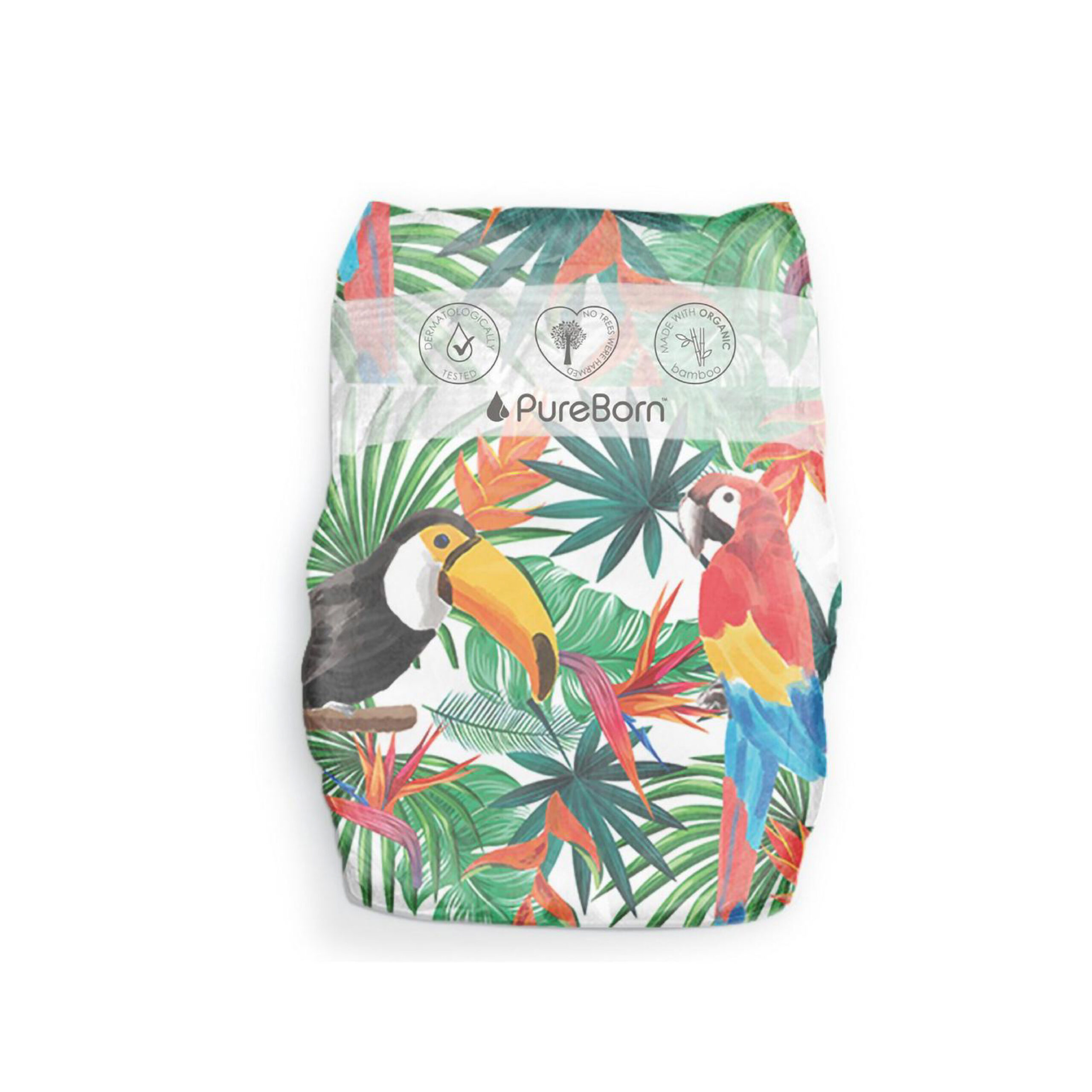 PureBorn Organic Bamboo Diapers Double Pack - Image 11