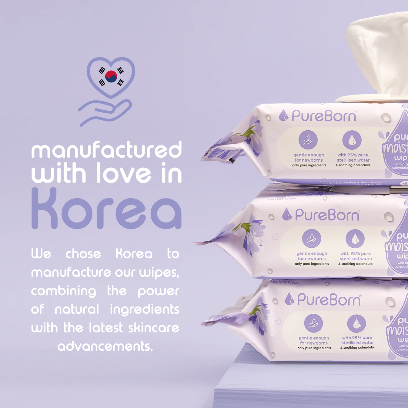 Pureborn Pure Moisture Wipes With Organic Calendula Lotion - Image 4
